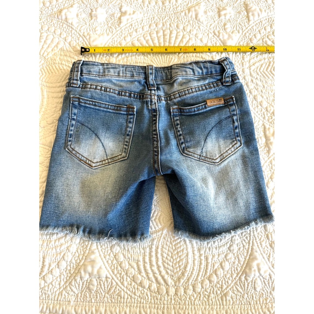 Joes Jeans Kids Girls Size 4 Distressed Frayed Hem Denim Shorts Blue - Picture 6 of 7